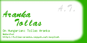 aranka tollas business card